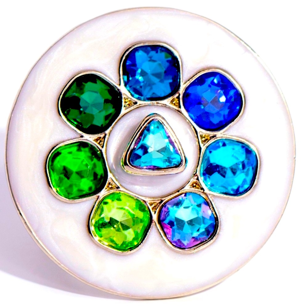 🔵⚪️🟢 “CAPTIVATING CENTERPIECE” BLUE RING ~ PAPARAZZI ❗️GORGEOUS❗️🔵⚪️🟢